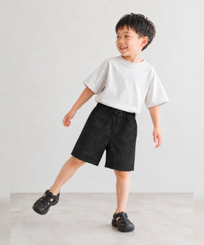 NAVY  切替デザイン ギアショートパンツ キッズ商品画像-9