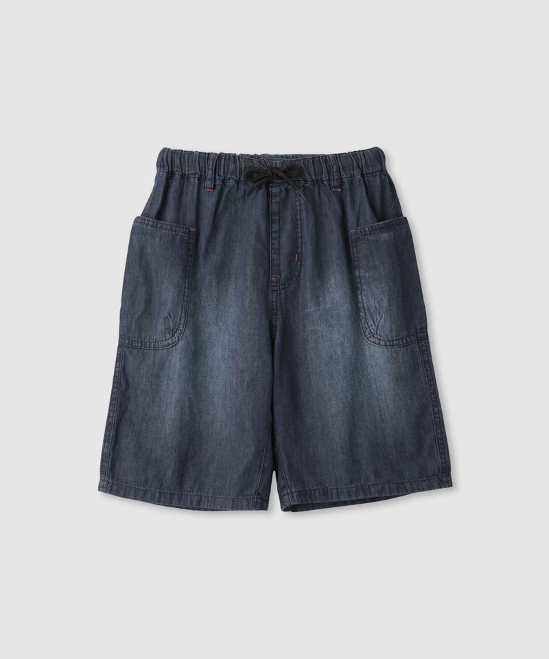 NAVY コットンソフトデニム ガーデニングショートパンツ キッズ商品画像-1