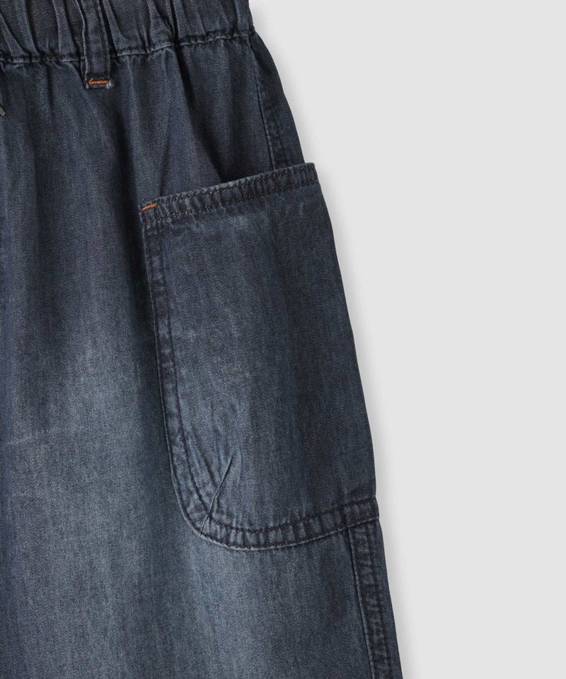 NAVY コットンソフトデニム ガーデニングショートパンツ キッズ商品画像-5