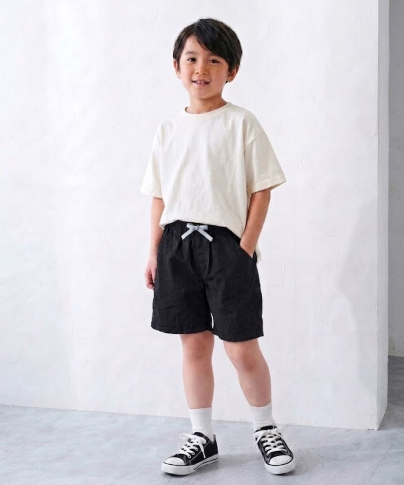 NAVY コットンソフトツイル ベーシックショートパンツ キッズ商品画像-9