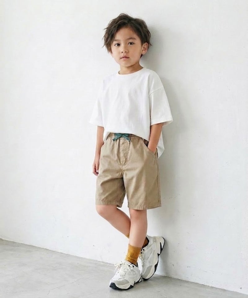 NAVY コットンソフトツイル ベーシックショートパンツ キッズ商品画像-12