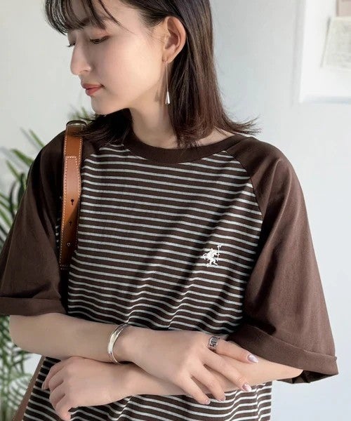 Classical Elf 《JaVaジャバコラボ》お洒落迷子の救世主。綿100％胸刺繍ラグラン配色ボーダーTシャツ商品画像-20