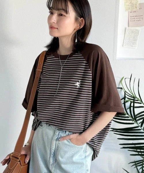 Classical Elf 《JaVaジャバコラボ》お洒落迷子の救世主。綿100％胸刺繍ラグラン配色ボーダーTシャツ商品画像-22