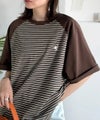 Classical Elf 《JaVaジャバコラボ》お洒落迷子の救世主。綿100％胸刺繍ラグラン配色ボーダーTシャツ商品サムネイル-23
