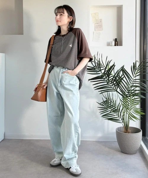 Classical Elf 《JaVaジャバコラボ》お洒落迷子の救世主。綿100％胸刺繍ラグラン配色ボーダーTシャツ商品画像-24