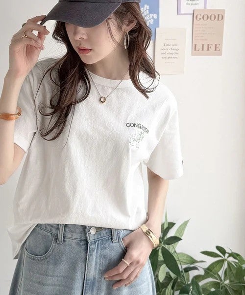 Classical Elf 《JaVa ジャバコラボ》大人の遊び心をプラス。綿100％オオカミ刺繍Tシャツ（半袖）商品画像-7