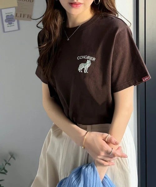 Classical Elf 《JaVa ジャバコラボ》大人の遊び心をプラス。綿100％オオカミ刺繍Tシャツ（半袖）商品画像-17