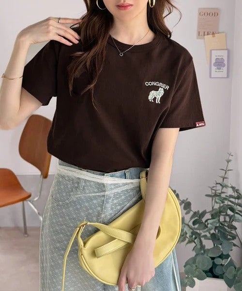 Classical Elf 《JaVa ジャバコラボ》大人の遊び心をプラス。綿100%オオカミ刺繍Tシャツ(半袖)商品画像-19