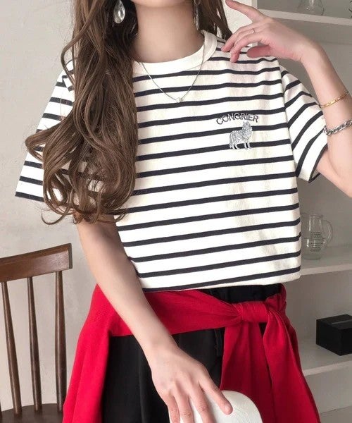 Classical Elf 《JaVa ジャバコラボ》大人の遊び心をプラス。綿100%オオカミ刺繍Tシャツ(半袖)商品画像-30