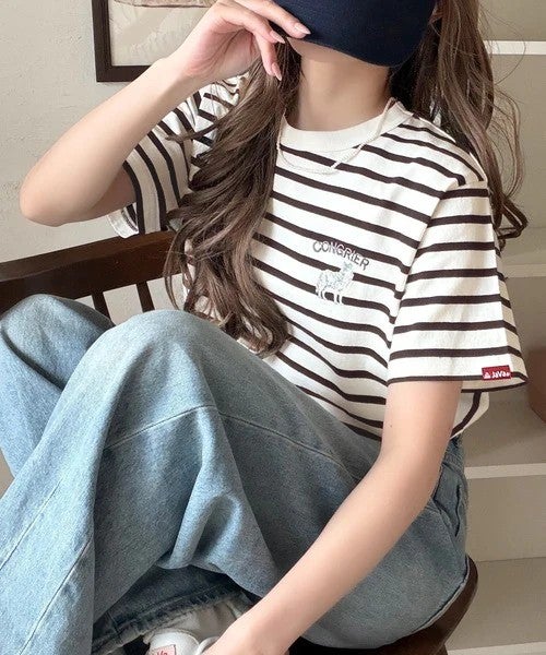 Classical Elf 《JaVa ジャバコラボ》大人の遊び心をプラス。綿100％オオカミ刺繍Tシャツ（半袖）商品画像-31