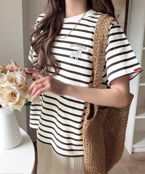 Classical Elf 《JaVa ジャバコラボ》大人の遊び心をプラス。綿100％オオカミ刺繍Tシャツ（半袖）商品画像-32