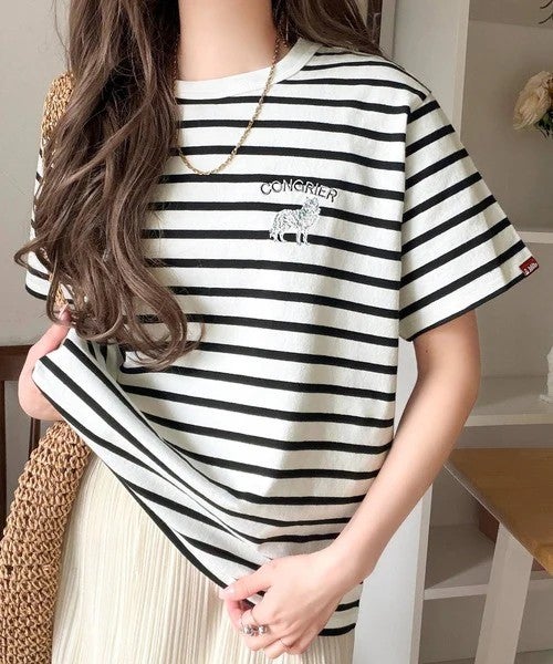 Classical Elf 《JaVa ジャバコラボ》大人の遊び心をプラス。綿100%オオカミ刺繍Tシャツ(半袖)商品画像-33