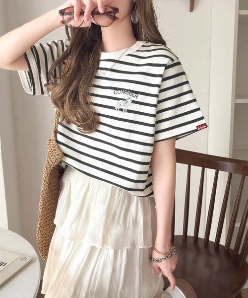 Classical Elf 《JaVa ジャバコラボ》大人の遊び心をプラス。綿100％オオカミ刺繍Tシャツ（半袖）商品画像-34