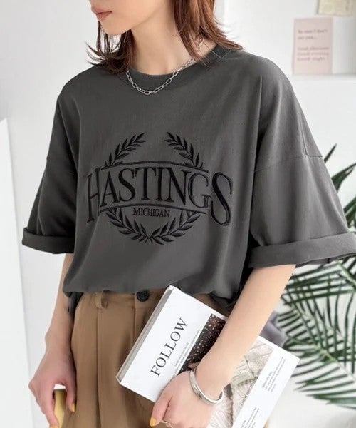 Classical Elf 《JaVaジャバコラボ》スタイリングに“雰囲気”を足す。綿100%オーバーサイズ古着デザイン風刺繍Tシャツ(半袖)商品画像-21