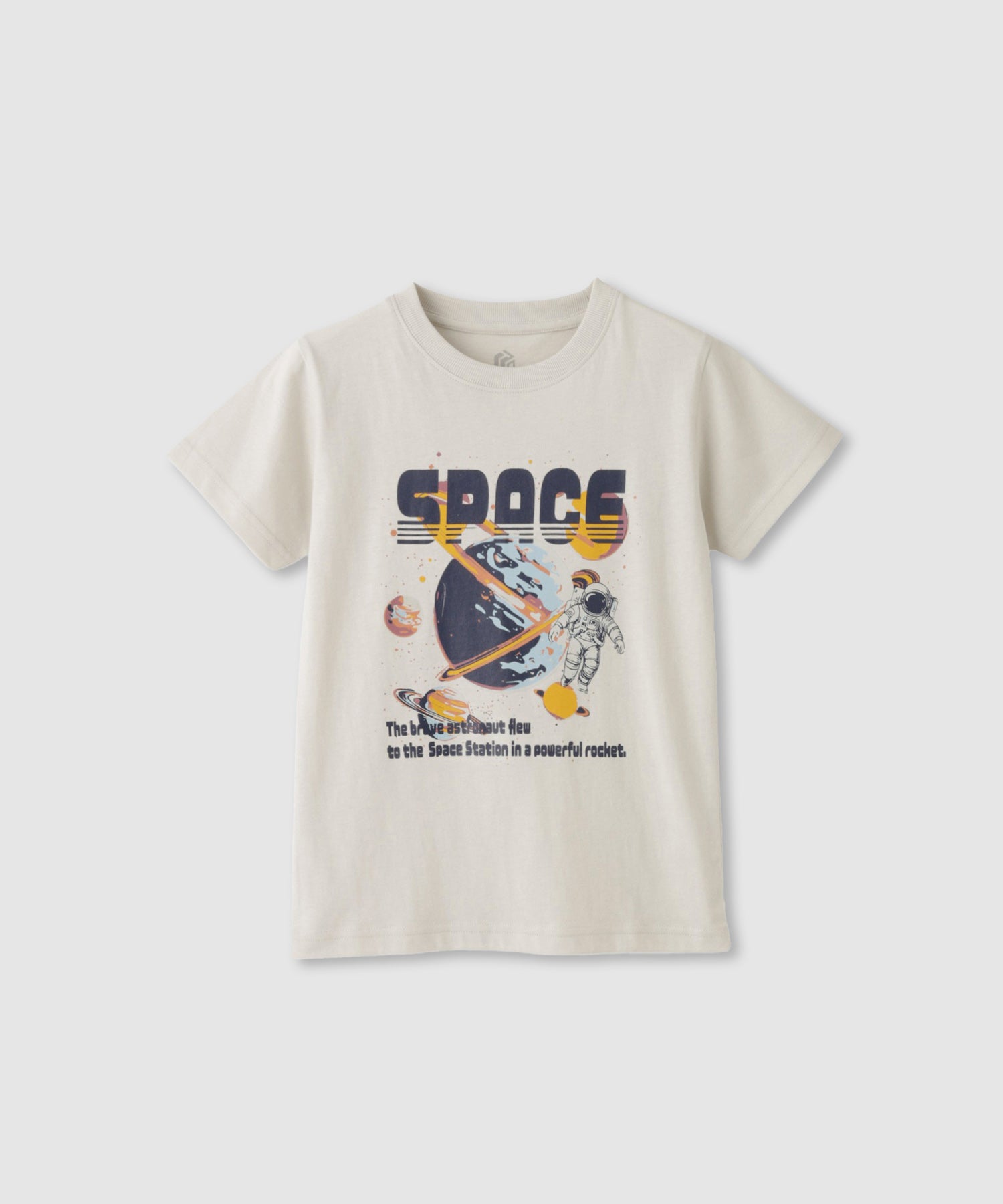 T-GRAPHICS 宇宙プリント半袖Tシャツ キッズ