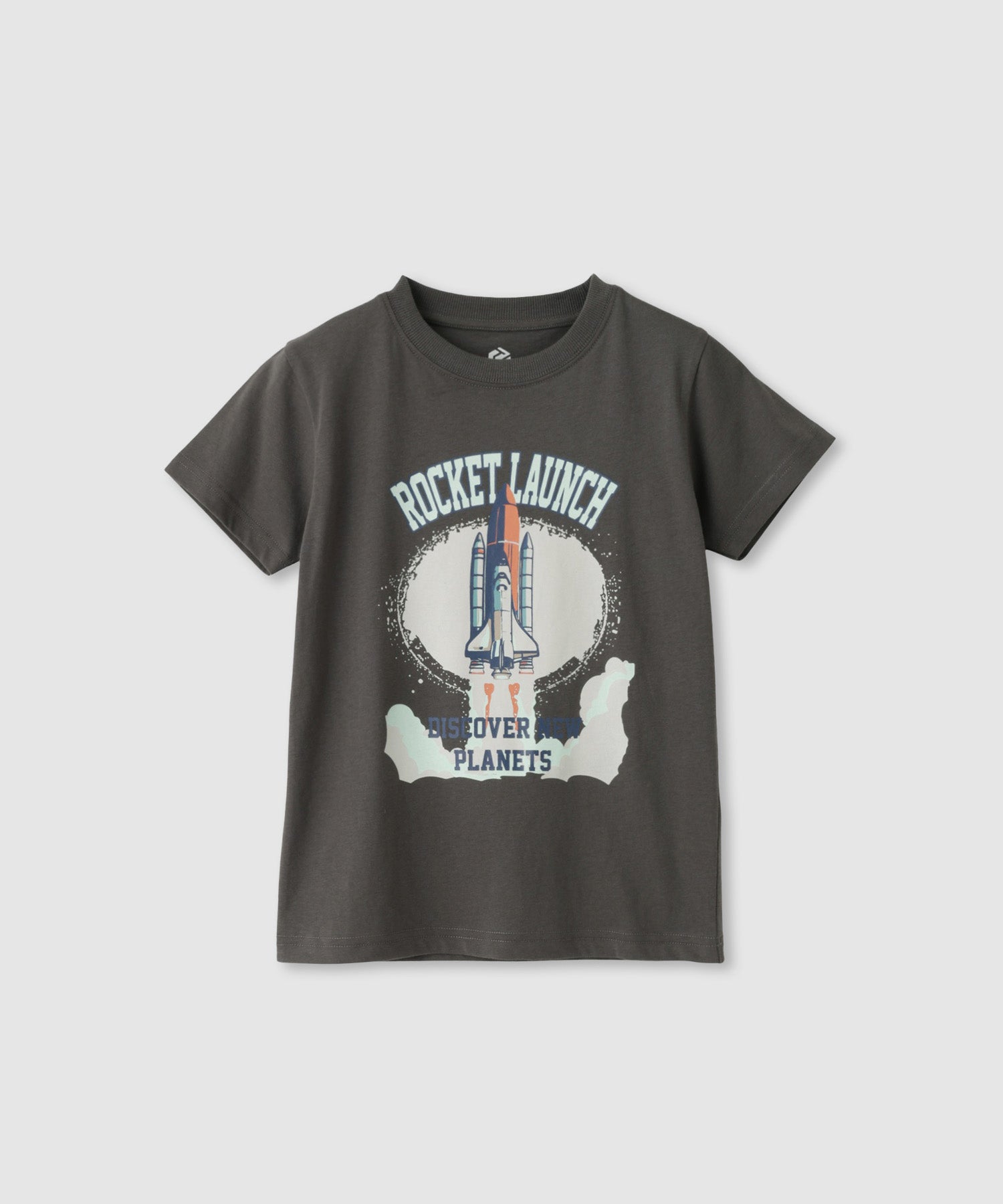 T-GRAPHICS 宇宙プリント半袖Tシャツ キッズ