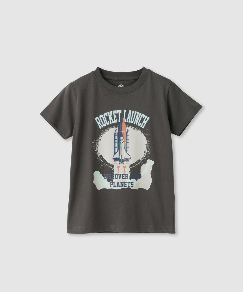 T-GRAPHICS  宇宙プリント半袖Tシャツ キッズ メール便 対応商品商品画像-2