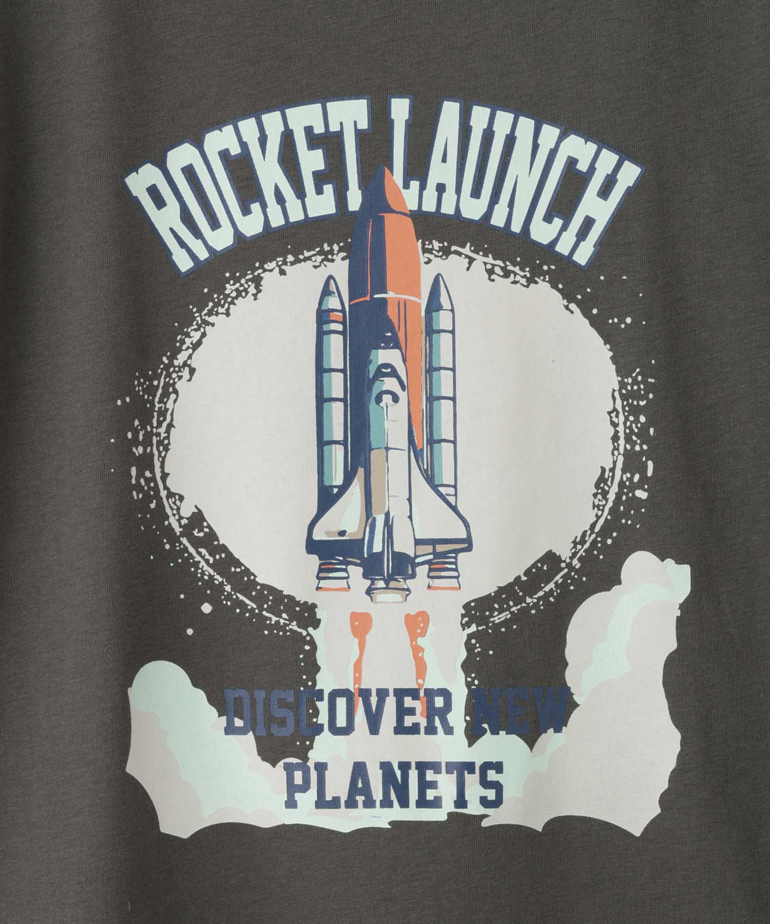 T-GRAPHICS 宇宙プリント半袖Tシャツ キッズ
