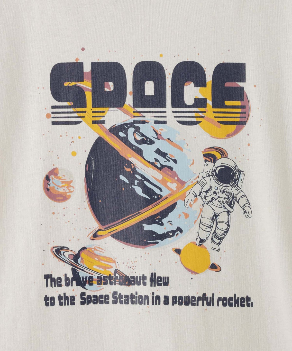 T-GRAPHICS 宇宙プリント半袖Tシャツ キッズ メール便 対応商品