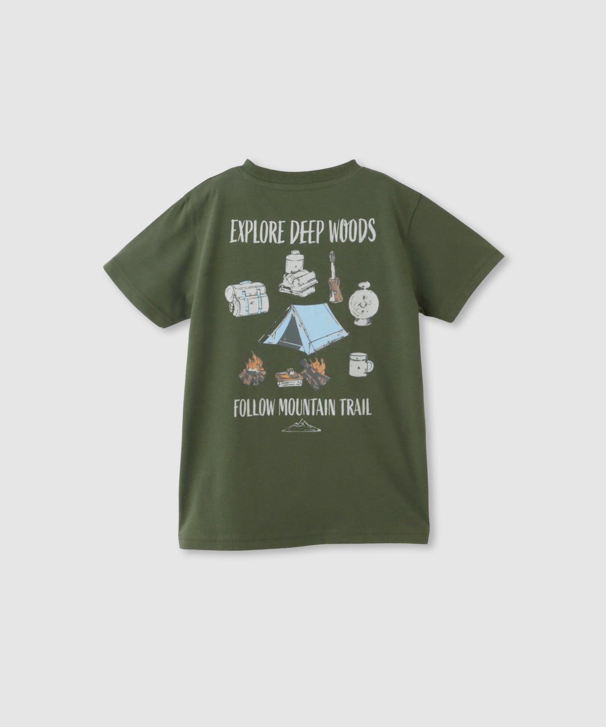 T-GRAPHICS アウトドアプリント半袖Tシャツ キッズ メール便 対応商品