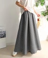 Classical Elf　爽やかに、軽やかに！大人の春夏スカート。サッカーチェックバイヤス切替フレアスカート商品サムネイル-28