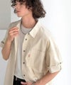 Classical Elf 《JaVaジャバコラボ》さらっとプラス1枚の大人カジュアル♪綿100%ライトオンスデニム素材袖ロールアップシャツ(半袖)商品サムネイル-15