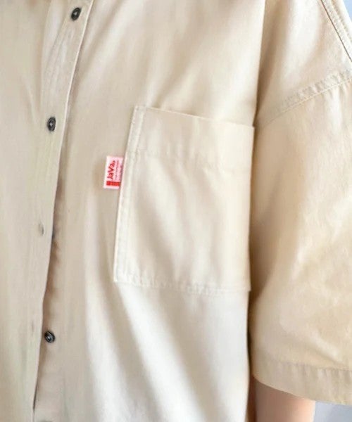 Classical Elf　《JaVaジャバコラボ》さらっとプラス1枚の大人カジュアル♪綿100％ライトオンスデニム素材袖ロールアップシャツ（半袖）商品画像-32