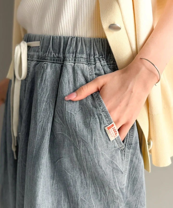 Classical Elf　《JaVa ジャバコラボ》まるで呼吸するような軽やかさ。綿100％シワ加工デニム2タックイージーパンツ商品画像-31