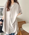 Classical Elf【UVカット・防シワ・吸水速乾・接触冷感機能付き】一枚で視線をさらう。バンドカラービッグチュニックシャツ（半袖）商品サムネイル-28