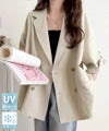 Classical Elf【UVカット・防シワ・接触冷感・吸水速乾機能付き】デイリーにもオフィスにも。ビッグシルエットハーフスリーブダブルジャケット(半袖)商品サムネイル-2