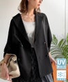 Classical Elf【UVカット・防シワ・接触冷感・吸水速乾機能付き】デイリーにもオフィスにも。ビッグシルエットハーフスリーブダブルジャケット(半袖)商品サムネイル-3