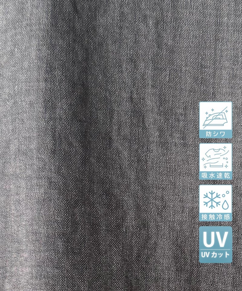 Classical Elf【UVカット・防シワ・接触冷感・吸水速乾機能付き】デイリーにもオフィスにも。ビッグシルエットハーフスリーブダブルジャケット(半袖)商品画像-5