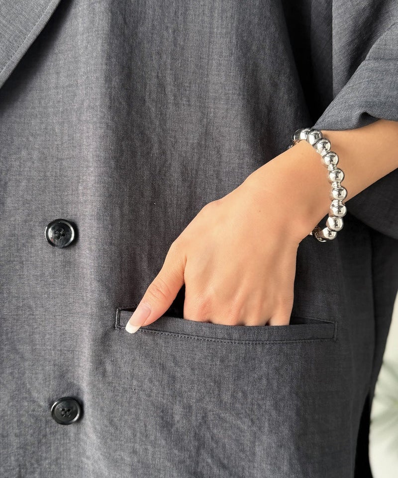 Classical Elf【UVカット・防シワ・接触冷感・吸水速乾機能付き】デイリーにもオフィスにも。ビッグシルエットハーフスリーブダブルジャケット(半袖)商品画像-38