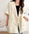 Classical Elf きちんと感も、抜け感も。夏に着られるテーラード。ショートスリーブオーバーサイズジャケット(半袖)商品サムネイル-5