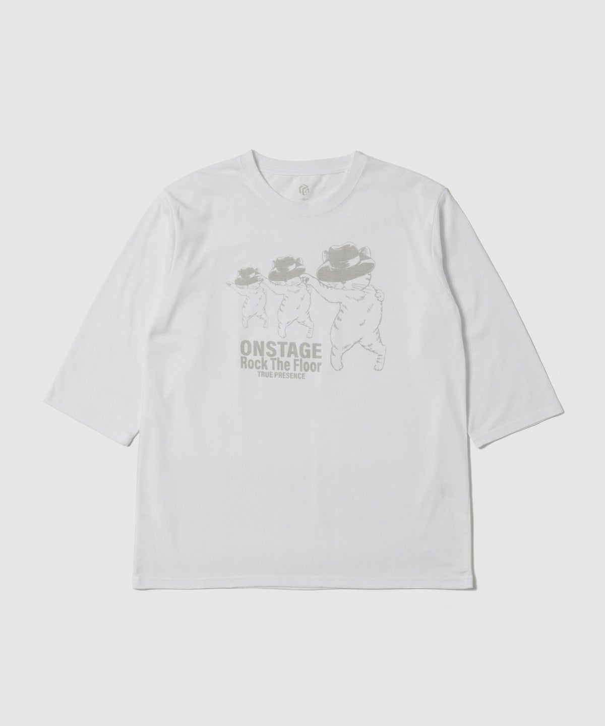 T-GRAPHICS シンプルプリント 7分袖Tシャツ メンズ