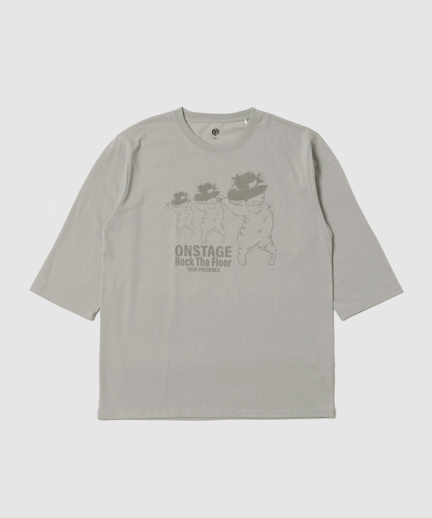 T-GRAPHICS シンプルプリント 7分袖Tシャツ メンズ