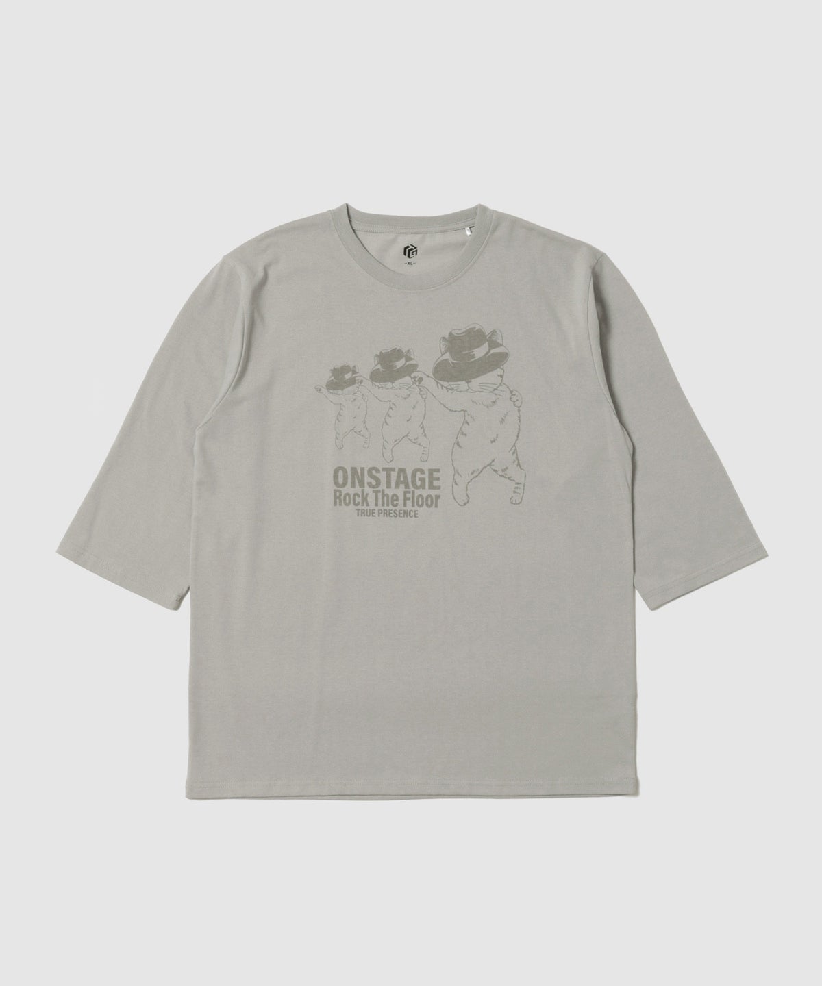 T-GRAPHICS シンプルプリント 7分袖Tシャツ メンズ