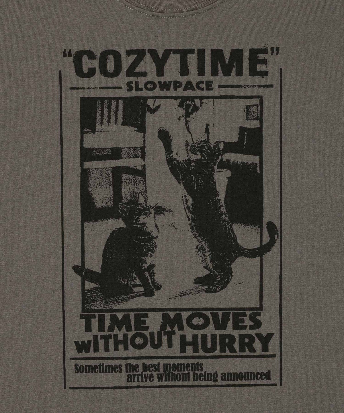 T-GRAPHICS シンプルプリント 7分袖Tシャツ メンズ