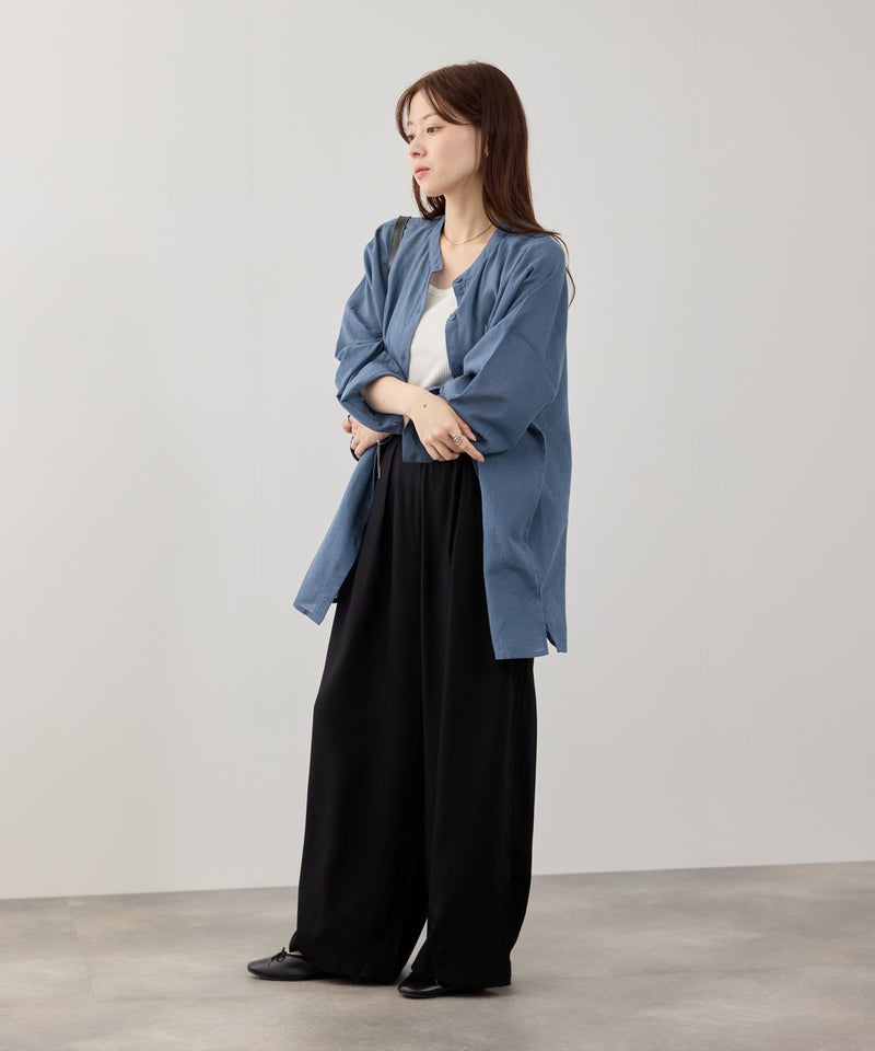 Free Nature インドファブリック 綿麻ベーシックシャツ レディース商品画像-10