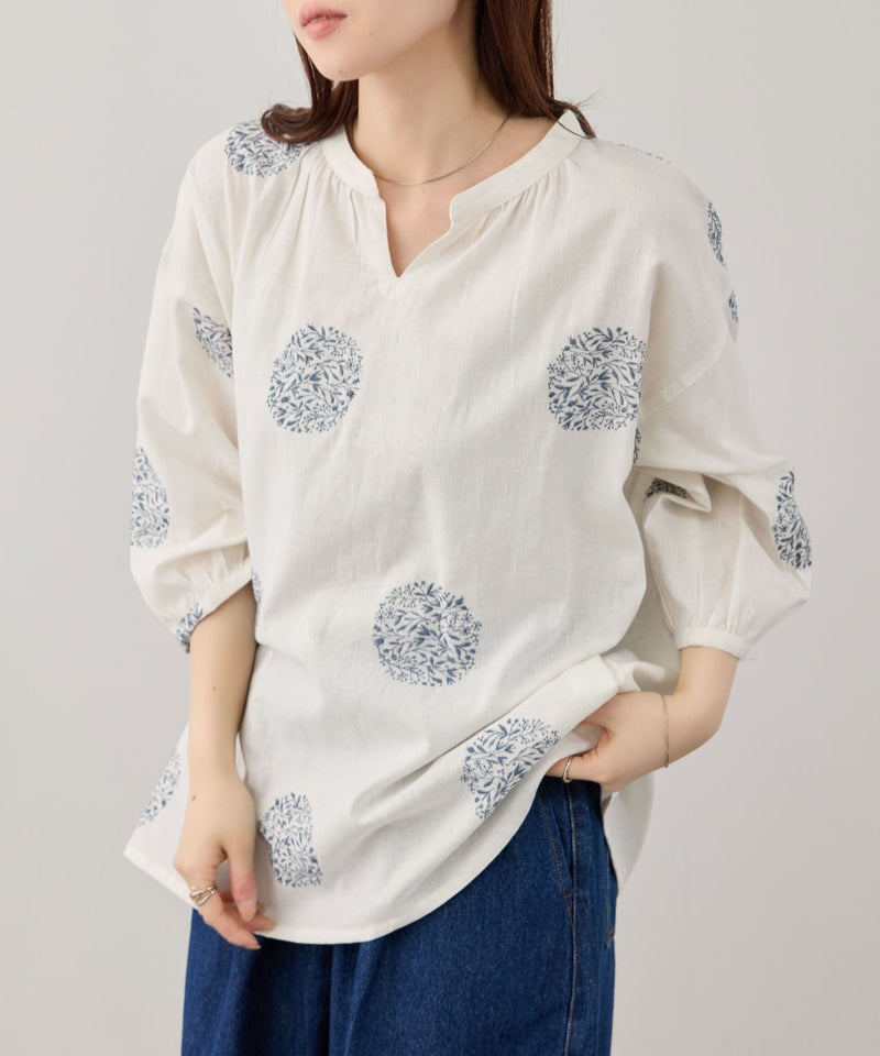 Free Nature インドファブリック 刺繍プルオーバー レディース商品画像-1