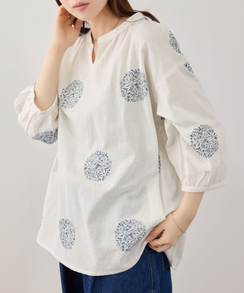 Free Nature インドファブリック 刺繍プルオーバー レディース商品画像-5