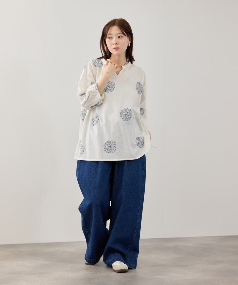 Free Nature  インドファブリック 刺繍プルオーバー レディース商品画像-7