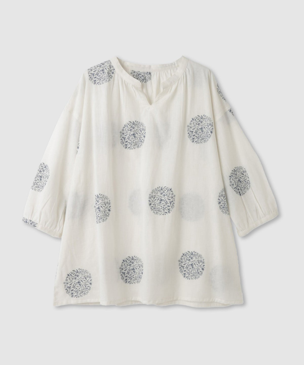 Free Nature インドファブリック 刺繍プルオーバー レディース