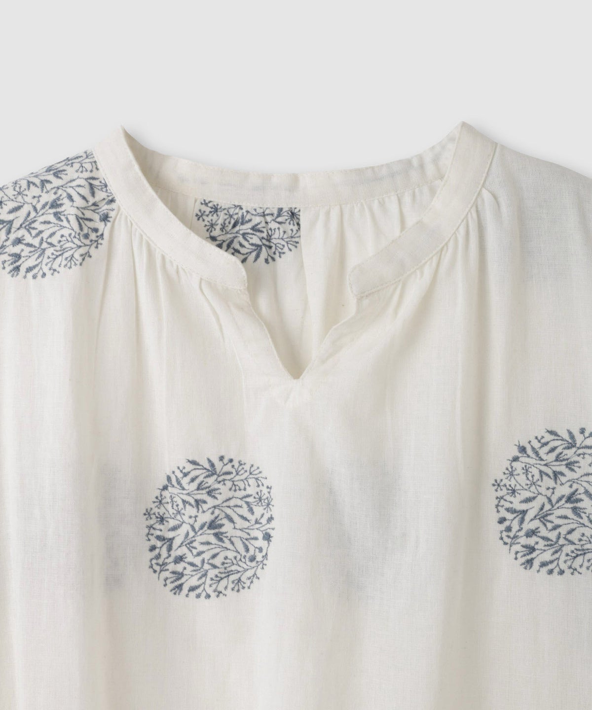 Free Nature インドファブリック 刺繍プルオーバー レディース