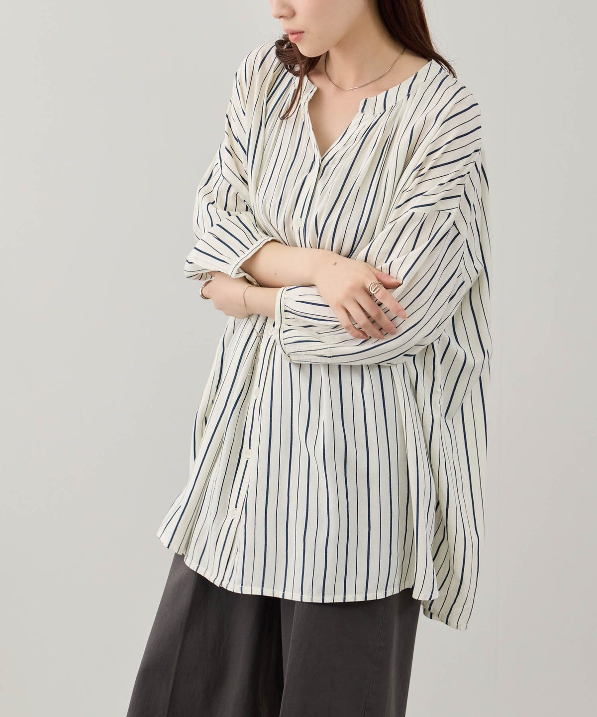 Free Nature インドファブリック 7分袖チュニック レディース