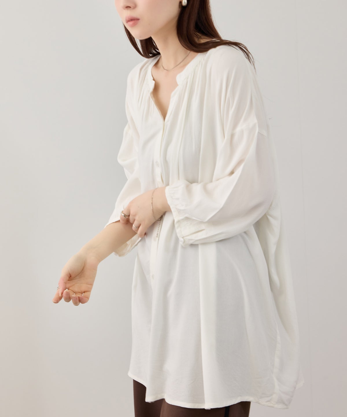 Free Nature インドファブリック 7分袖チュニック レディース