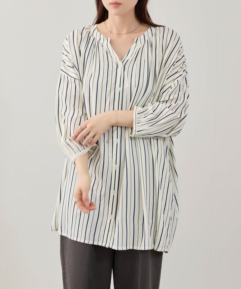 Free Nature インドファブリック 7分袖チュニック レディース商品画像-5