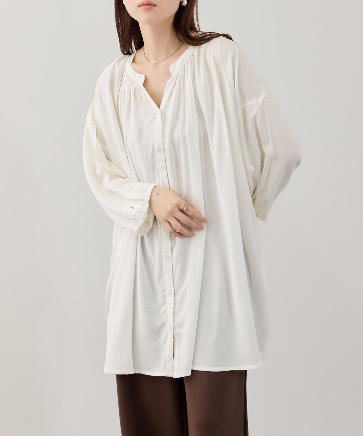 Free Nature インドファブリック 7分袖チュニック レディース