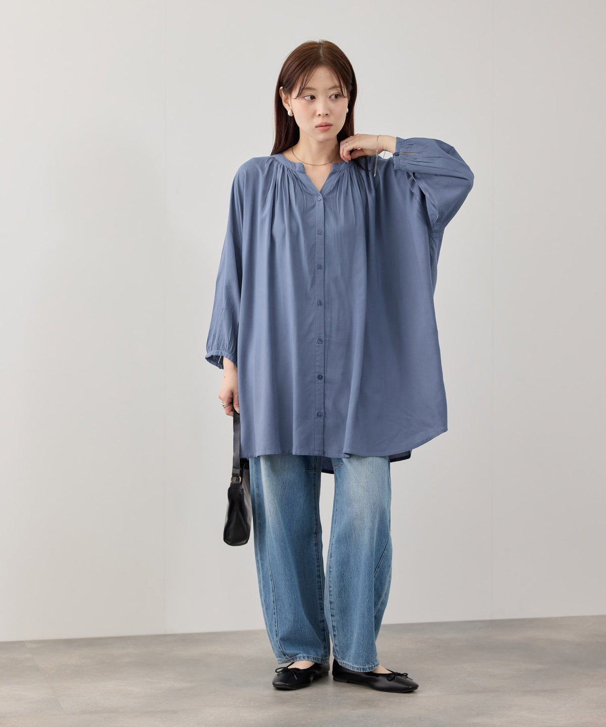 Free Nature インドファブリック 7分袖チュニック レディース