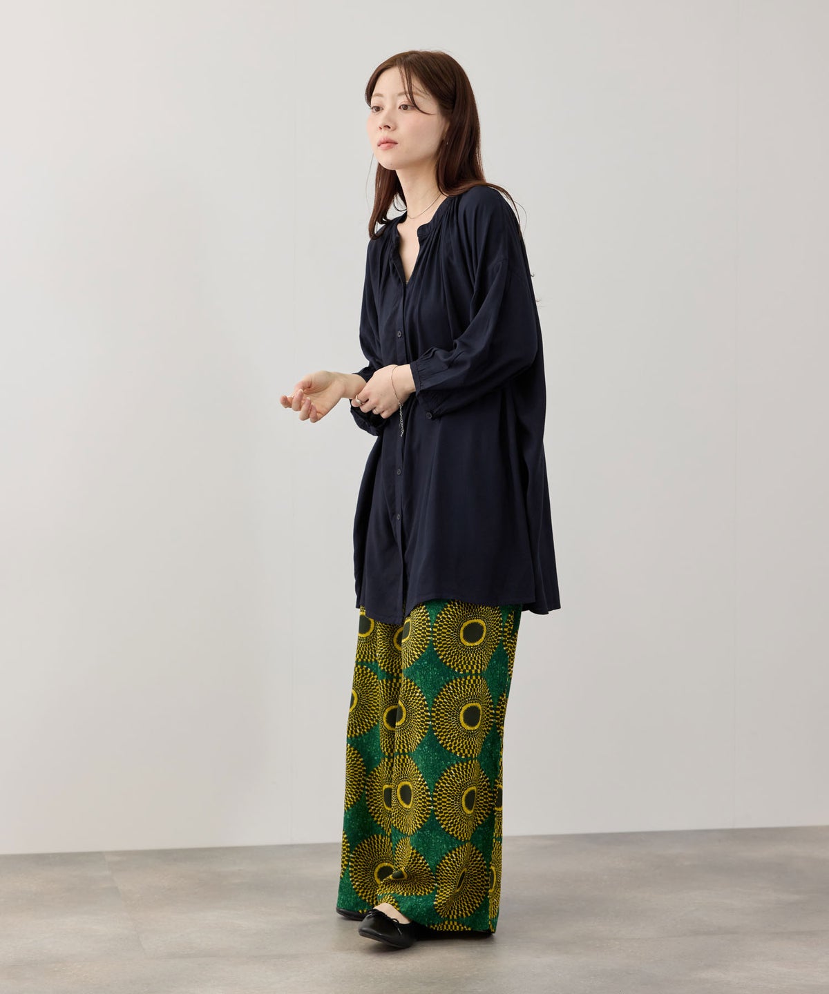 Free Nature インドファブリック 7分袖チュニック レディース